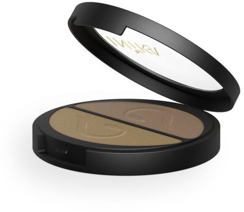 Inika - Pressed mineral eye shadow duo Gold Oyster